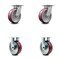 Service Caster 6 Inch Kingpinless Poly on Aluminum Wheel Swivel Caster Swivel 2 Rigid, 2PK SCC-KP30S620-PAR-2-R-2 - alternate 1